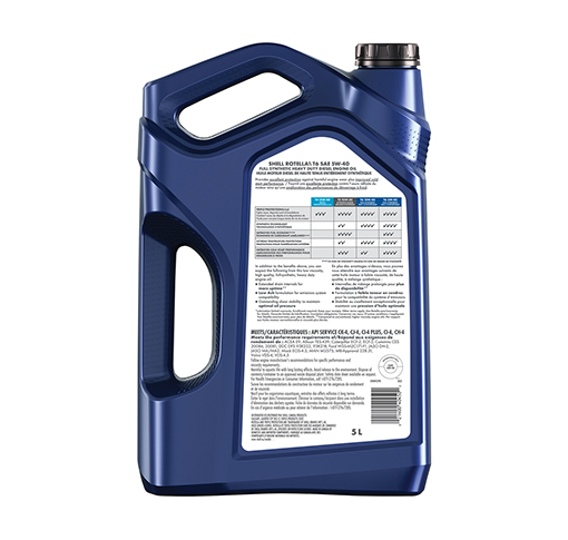 Shell Rotella T6 5w-40 Back Side Image